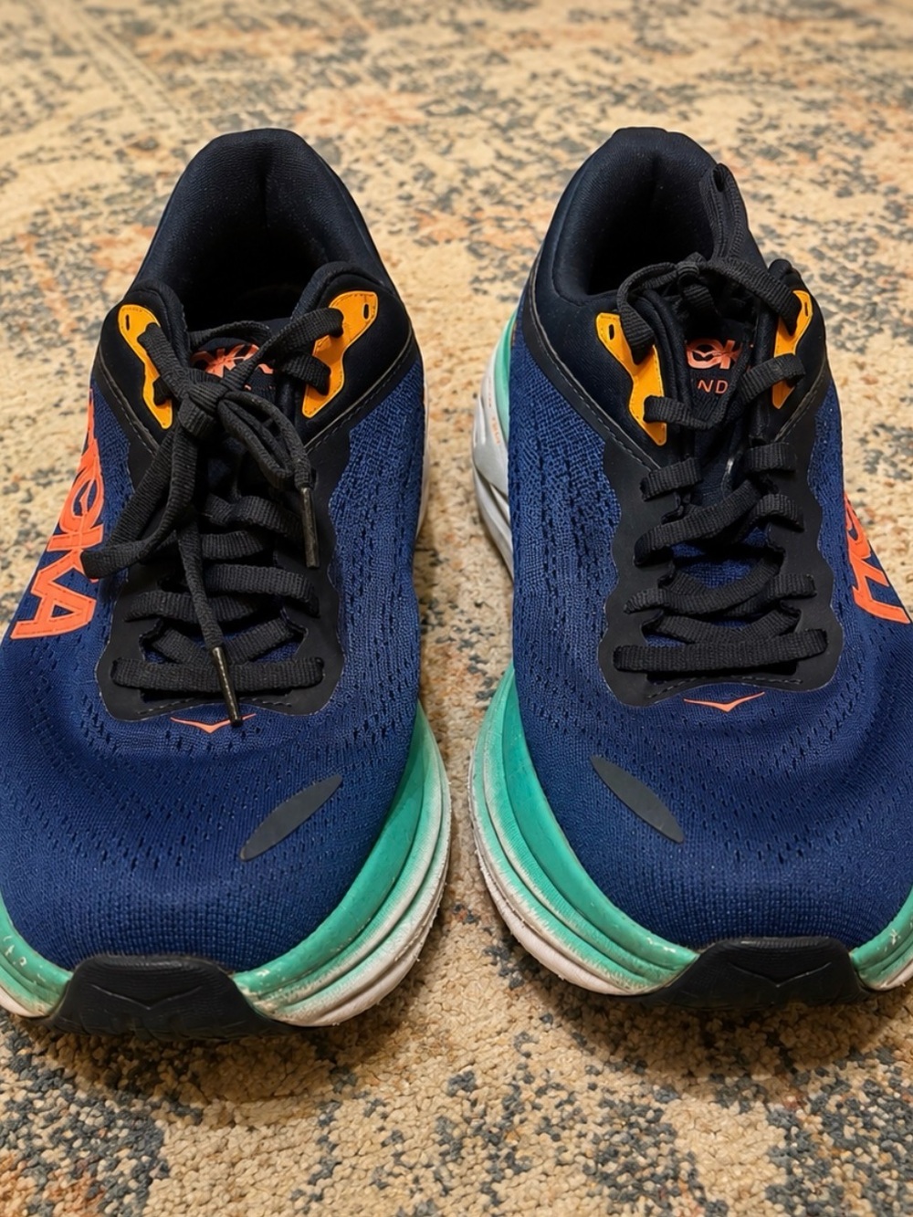 Hoka Women’s  Blue Running Shoes with Teal Accent